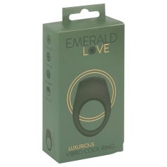 Emerald Love - vanntett vibreringsring, oppladbar (grønn)
