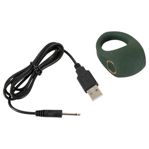 Emerald Love - vanntett vibreringsring, oppladbar (grønn)