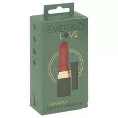 Emerald Love - oppladbar, vanntett leppestiftvibrator (rød)