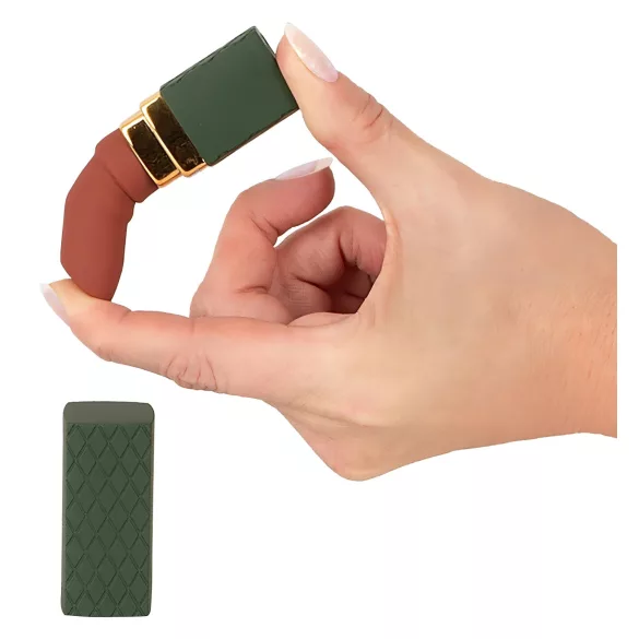 Emerald Love - oppladbar, vanntett leppestiftvibrator (rød)
