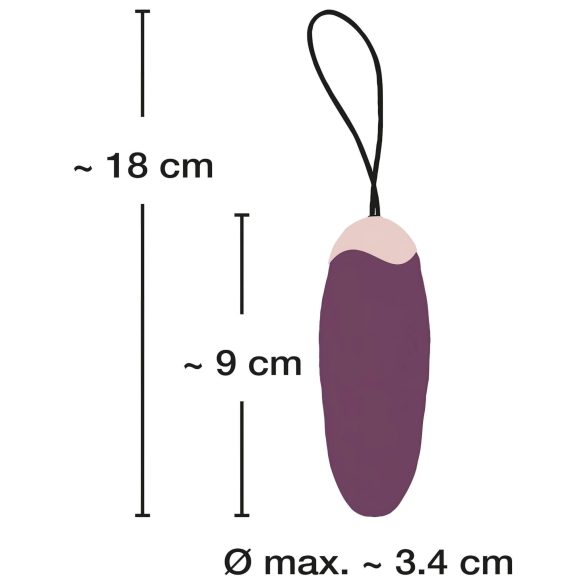 Javida Shaking Love - Trådløst, vibrerende egg (lilla)