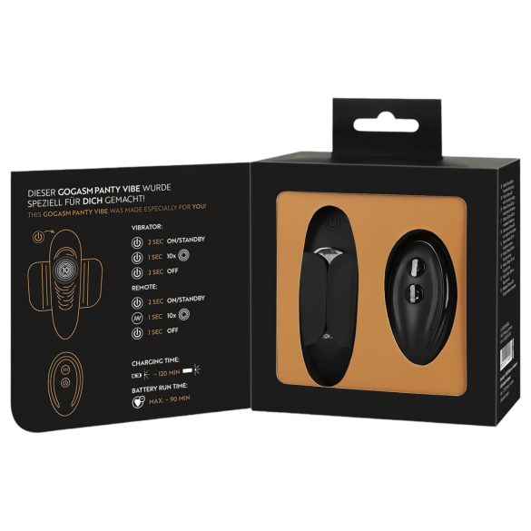 GoGasm Truse - trådløs klitorisstimulator (svart)