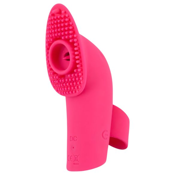 SMILE Licking - luftbølgetunge finger-vibrator (rosa)