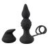 Rebel 2-i-1 - oppladbar, trådløs analvibrator med penisring (svart)