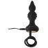 Rebel 2-i-1 - oppladbar, trådløs analvibrator med penisring (svart)