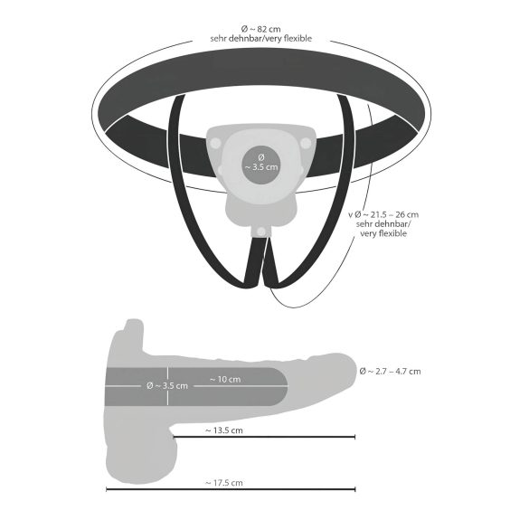 You2Toys Strap-on - hul, justerbar vibrator (hudfarget)