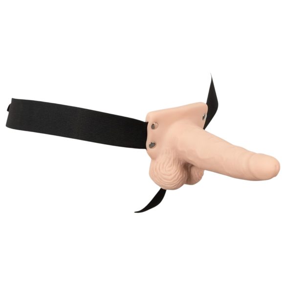 You2Toys Strap-on - hul, justerbar vibrator (hudfarget)