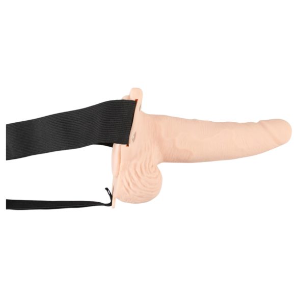 You2Toys Strap-on - hul, justerbar vibrator (hudfarget)