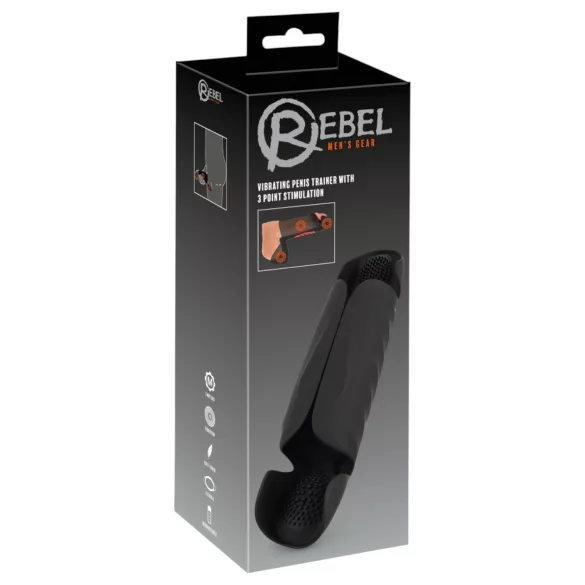Rebel - 3-motors kukvibrator (svart)
