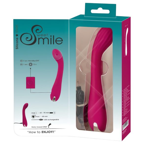 SMILE G-punkt - oppladbar, ribbet G-punkt vibrator (lilla)