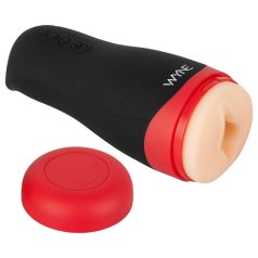 WYNE 01 - oppladbar, vibrerende og varmende masturbator (svart)   WYNE 01 - oppladbar, vibrerende og varmende masturbator (svart)