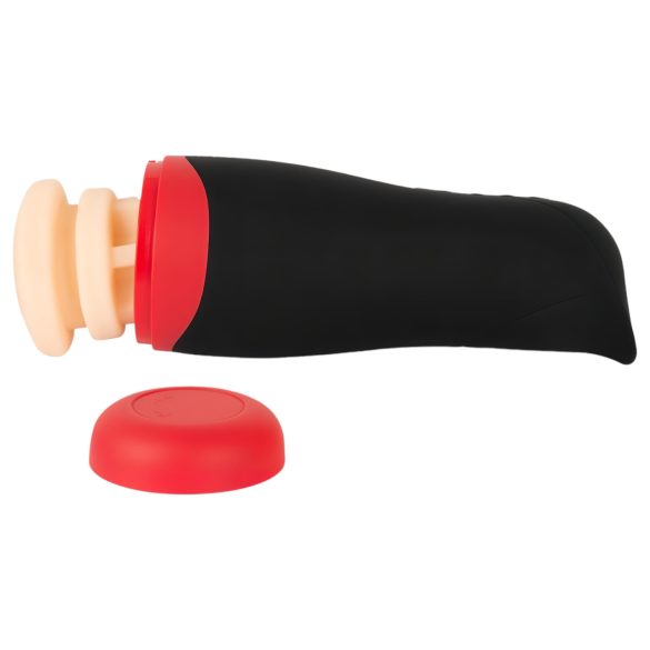 WYNE 01 - oppladbar, vibrerende og varmende masturbator (svart)