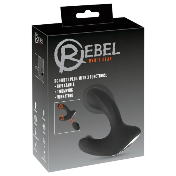 Rebel RC - oppladbar, trådløs analvibrator med pumpefunksjon (svart)