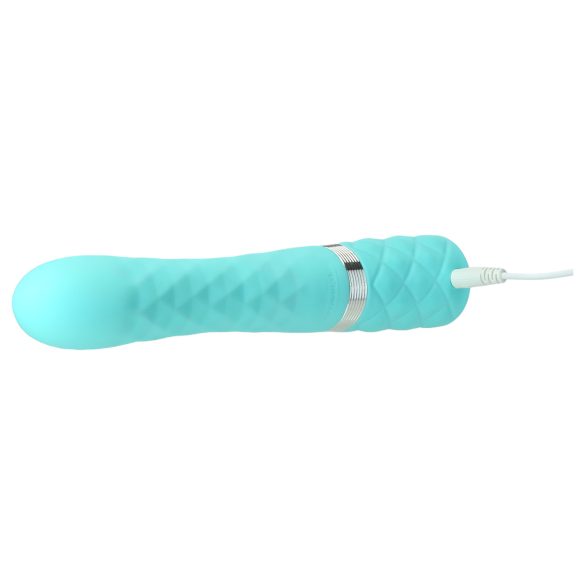 Pillow Talk Lively - oppladbar klitorisvibrator med arm (turkis)