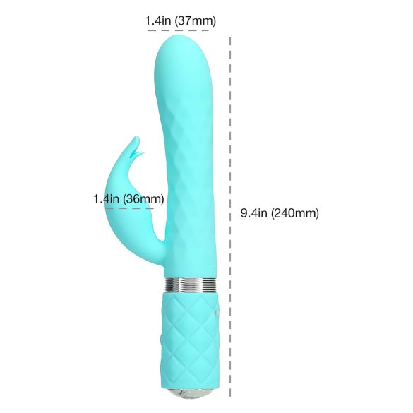 Pillow Talk Lively - oppladbar klitorisvibrator med arm (turkis)