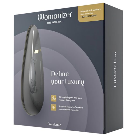 Womanizer Premium 2 - luftbølgestimulator for klitoris (svart)