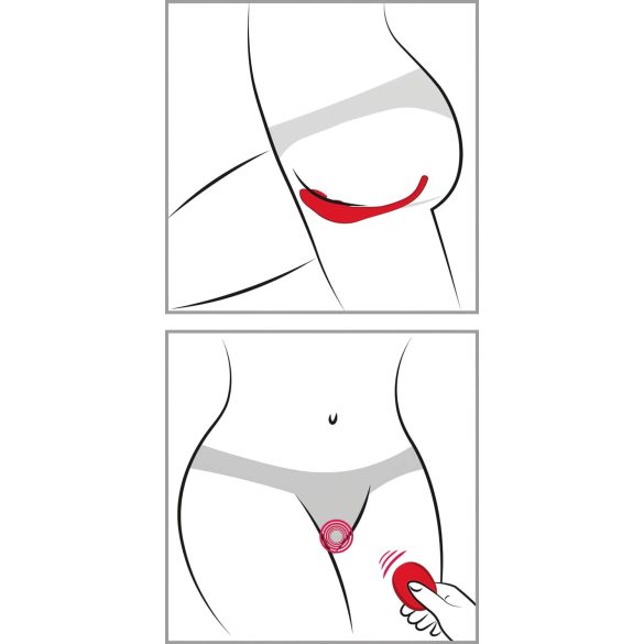 SMILE Slim Truse - oppladbar, trådløs klitorisvibrator (rød)