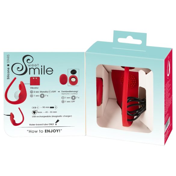SMILE Slim Truse - oppladbar, trådløs klitorisvibrator (rød)