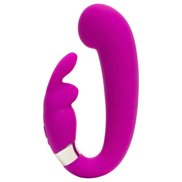 Happyrabbit Mini G - oppladbar G-punkt vibrator med klitorisstimulator (lilla)