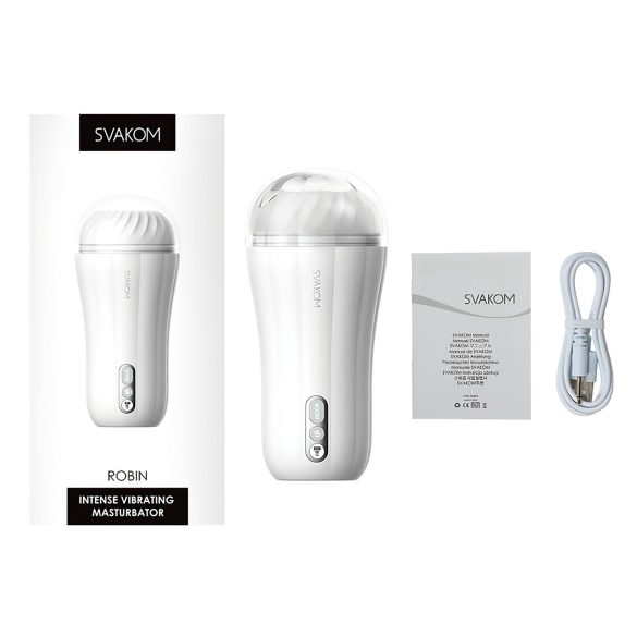Svakom Robin - oppladbar masturbator (hvit)