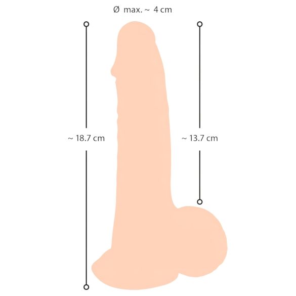 Nature Skin dildo - 19cm i naturlig stil