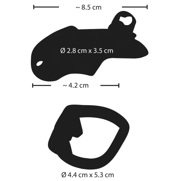 Fetish - metall penisbur (sølv)