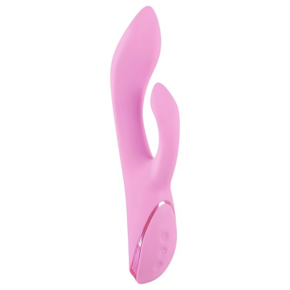 SMILE Nodding - rosa vibrator med klitorisstimulator, oppladbar