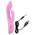 SMILE Nodding - rosa vibrator med klitorisstimulator, oppladbar
