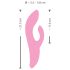 SMILE Nodding - rosa vibrator med klitorisstimulator, oppladbar