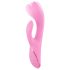 SMILE Nodding - rosa vibrator med klitorisstimulator, oppladbar