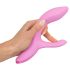 SMILE Nodding - rosa vibrator med klitorisstimulator, oppladbar