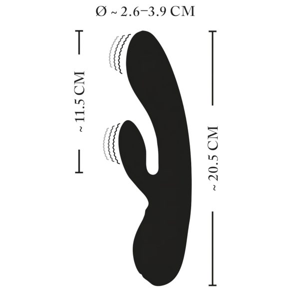 XOUXOU - oppladbar elektro-vibrator med klitorisarm (svart)