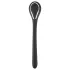 Penisplugg-dilator - oppladbar, vibrerende dilator (1 cm, svart)