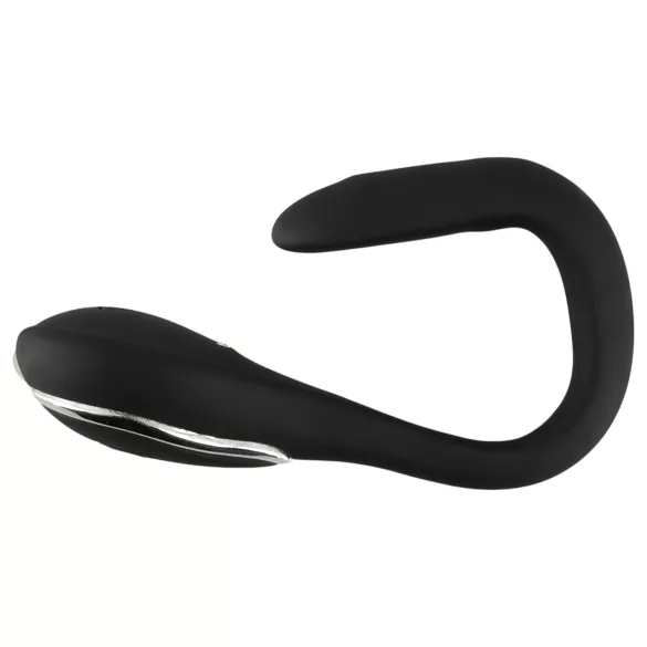 Penisplugg-dilator - oppladbar, vibrerende dilator (1 cm, svart)