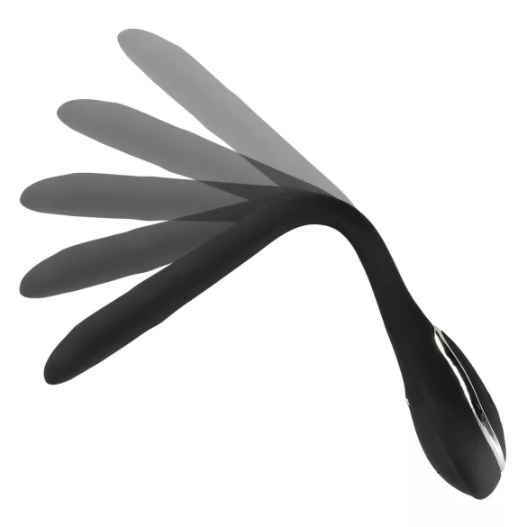 Penisplugg-dilator - oppladbar, vibrerende dilator (1 cm, svart)