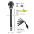 Penisplugg-dilator - oppladbar, vibrerende dilator (1 cm, svart)