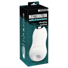 STROKER - oppladbar, sugende-vibrerende masturbator (hvit) STROKER - oppladbar, sugende-vibrerende masturbator (hvit)