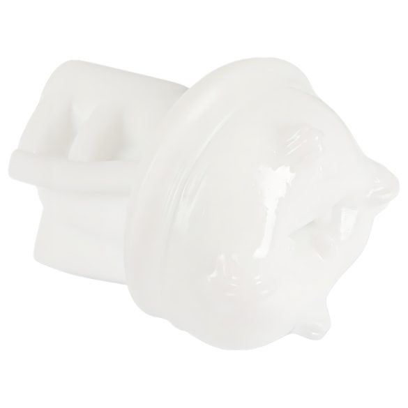 STROKER - oppladbar, sugende-vibrerende masturbator (hvit)