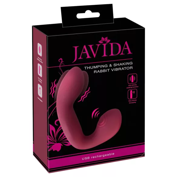 Javida Thumping - pulserende G-punkt og klitorisvibrator (rød)