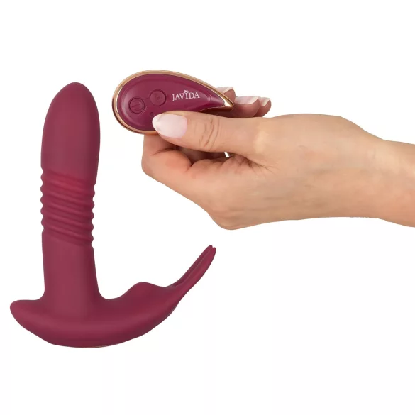 Javida RC - trådløs klitorisvibrator med 3 funksjoner (rød)