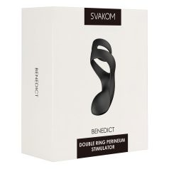 Svakom Benedict - svart vibrerende penisring med perineumstimulator   Svakom Benedict - svart vibrerende penisring med perineumstimulator