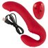 You2Toys Strapless - trådløs, festbar vibrator (rød)