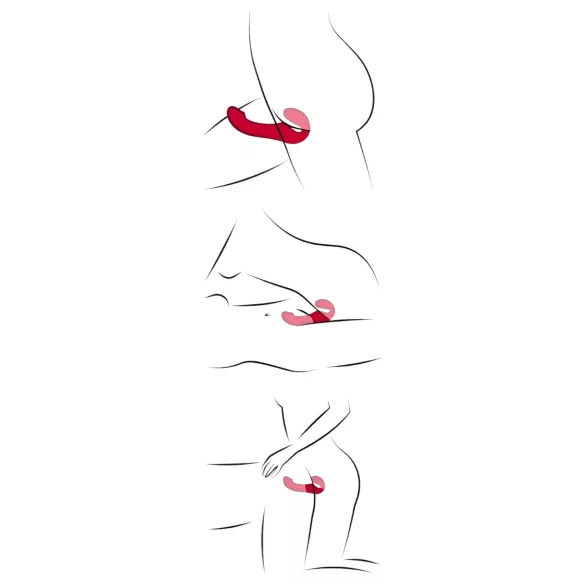 You2Toys Strapless - trådløs, festbar vibrator (rød)