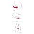 You2Toys Strapless - trådløs, festbar vibrator (rød)