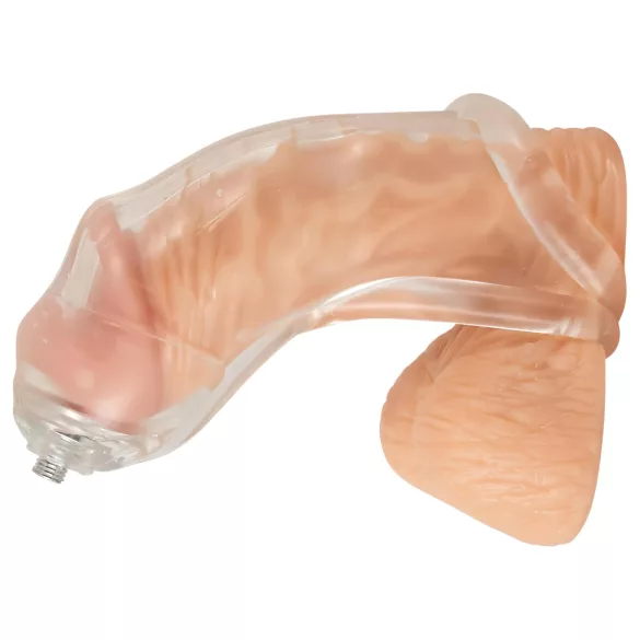 You2Toys Piss Play Sleeve - penismansjett med utløpsrør (gjennomsiktig)
