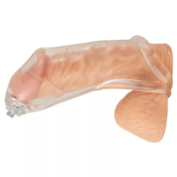 You2Toys Piss Play Sleeve - penismansjett med utløpsrør (gjennomsiktig)