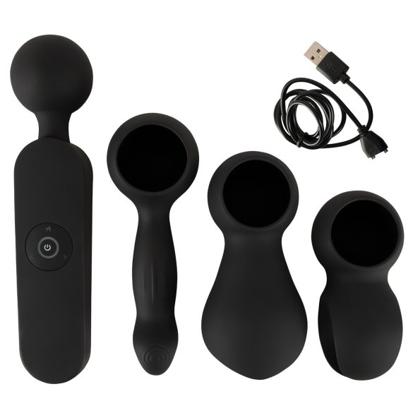 Couples Choice - oppladbar varmende massasjevibrator (svart)