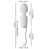 Liaison Wand - silikon-glass LED vibrator (gjennomsiktig)