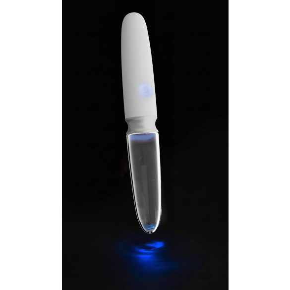 Liaison Straight - oppladbar LED-vibrator (gjennomsiktig-hvit)
