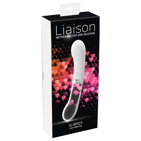 You2toys Liaison - silikon-glass LED-vibrator (transparent-hvit)